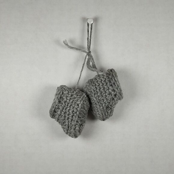 Handmade Crochet Baby Booties Soft Gray Newborn Preemie Shoes Shower Gift New - Picture 12 of 16